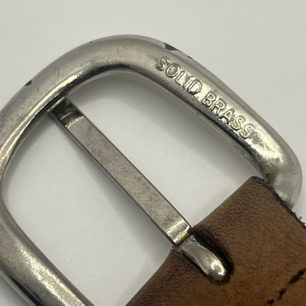 World Wide Sportsman Navy Blue Fishing Belt SZ 32 Solid Brass Buckle Made In USA - Picture 7 of 14